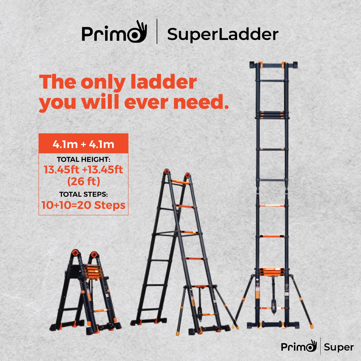 Primo SuperLadder – Triple Mode Telescopic Ladder