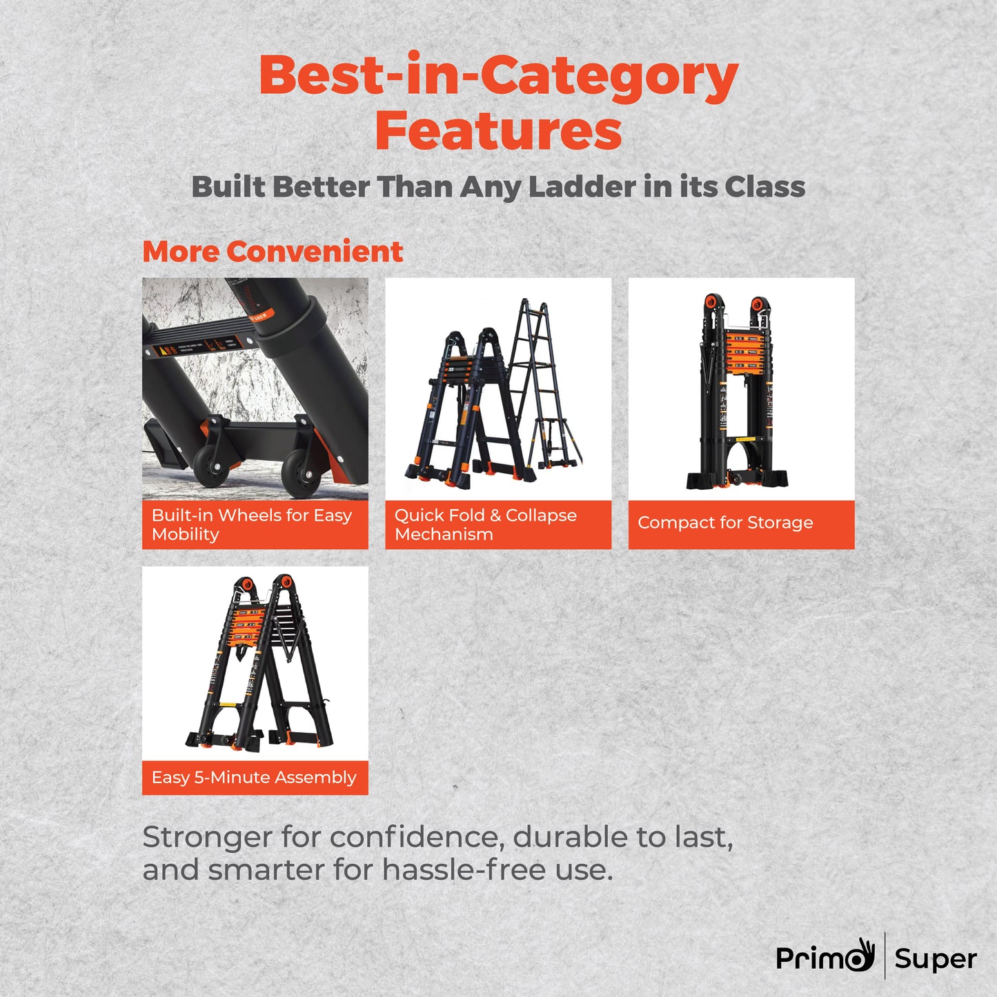 Primo SuperLadder  – Triple Mode Telescopic Ladder